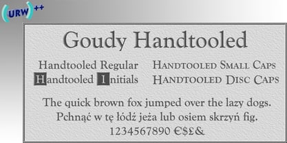 Goudy Handtooled Fuente Póster 1
