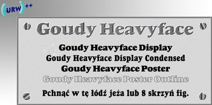 Goudy Heavyface Police Poster 1