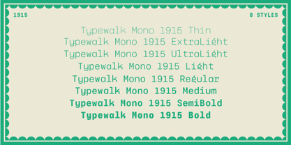 Typewalk Mono 1915 Fuente Póster 4