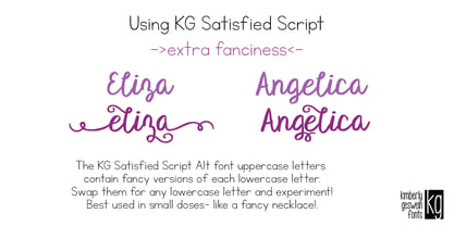KG Satisfied Script Font Poster 4