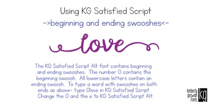 KG Satisfied Script Font Poster 2