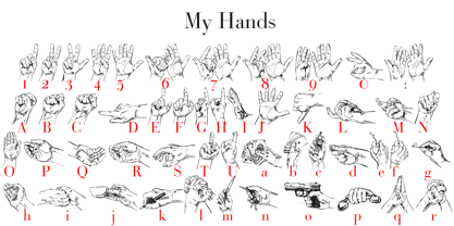 My Hands Font Poster 1