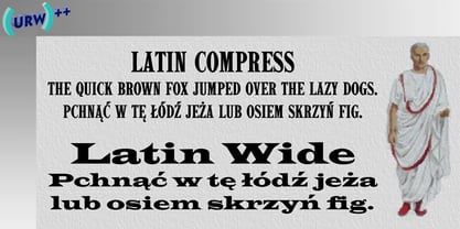 Latin Wide Font Poster 1
