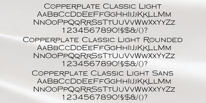 Copperplate Classic Light Font Poster 1