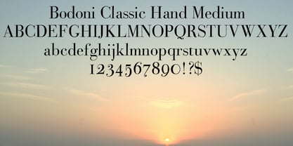 Bodoni Classic Hand Fuente Póster 3