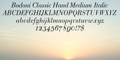 Bodoni Classic Hand Fuente Póster 4