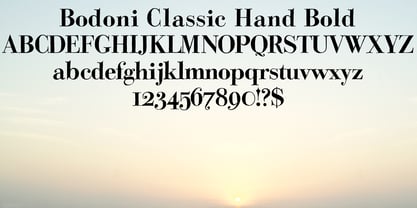 Bodoni Classic Hand Fuente Póster 5