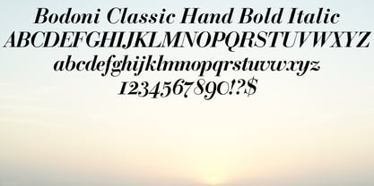 Bodoni Classic Hand Fuente Póster 6