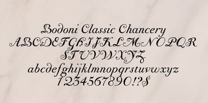 Bodoni Classic Chancery Font Poster 1