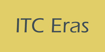 ITC Eras Font Poster 1