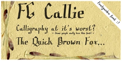 FG Callie Font Poster 1