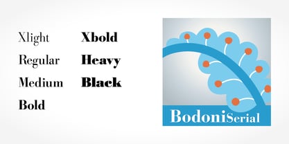 Bodoni Serial Fuente Póster 2