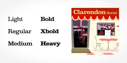 Clarendon Serial Font Poster 2