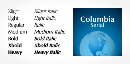 Columbia Serial Font Poster 2