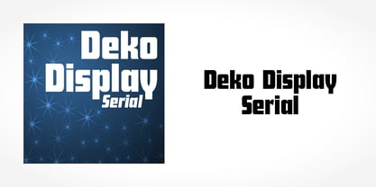 Deko Display Serial Font Poster 1