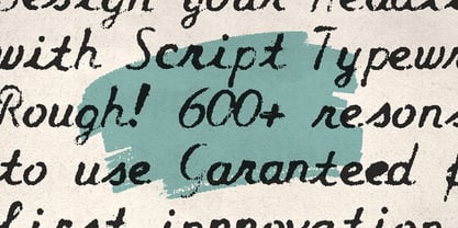 Script Typewriter Rough Fuente Póster 5