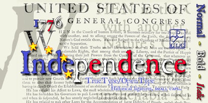 1776 Independence Font Poster 1