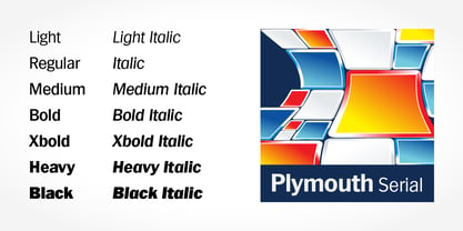 Plymouth Serial Font Poster 2