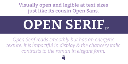 Open Serif Font Poster 1