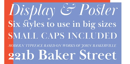 Baskerville Display PT Font Poster 3