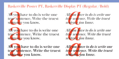 Baskerville Display PT Font Poster 4