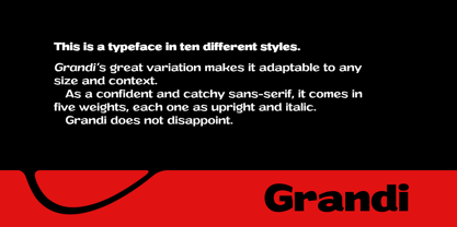 Grandi Font Poster 2