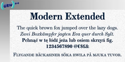 Modern Extended Font Poster 1