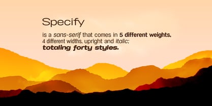 Specify Font Poster 1