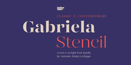 Gabriela Stencil Font Poster 1