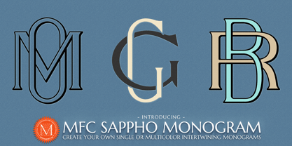 MFC Sappho Monogram Font Poster 1
