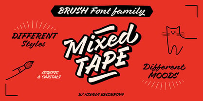 Mixed Tape Font Poster 1