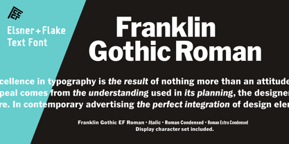 EF Franklin Gothic Font Poster 2