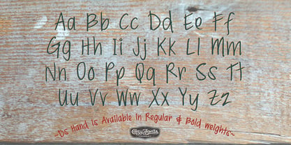 Ds Hand Font Poster 2
