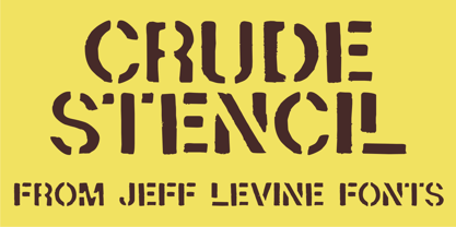 Crude Stencil JNL Font Poster 1