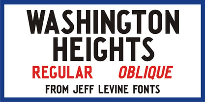 Washington Heights JNL Font Poster 1