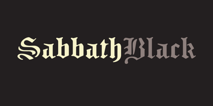 Sabbath Black Font Poster 1