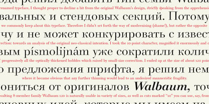 Walbaum 2010 Pro Font Poster 3