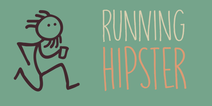 Running Hipster Font Poster 1
