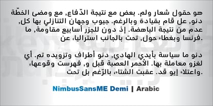 Nimbus Sans Arabic Fuente Póster 3