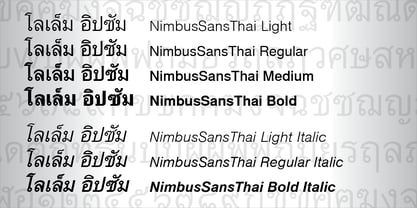 Nimbus Sans Thai Fuente Póster 2