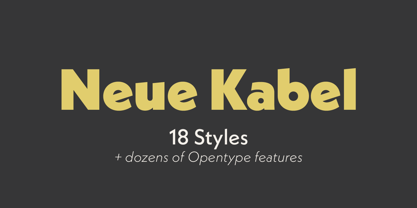 Neue Kabel Font Poster 1