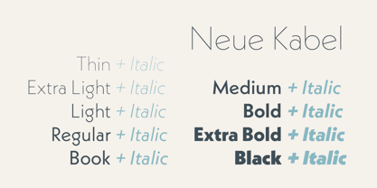 Neue Kabel Font Poster 2