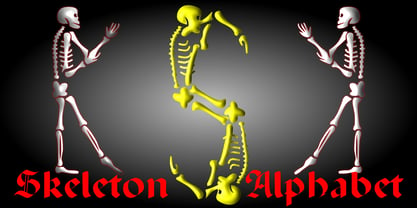 Skeleton Alphabet Font Poster 1