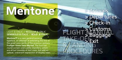 Mentone Font Poster 2