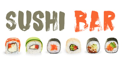Sushi Bar Font Poster 1