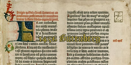 1456 Gutenberg Font Poster 1