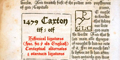 1479 Caxton Font Poster 1