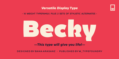Becky Font Poster 4