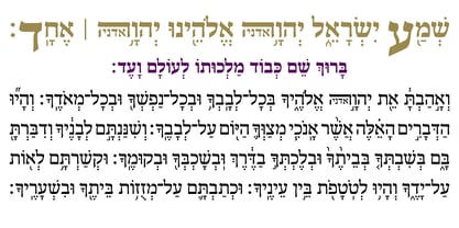 Hebrew Amanda Tanach Fuente Póster 3