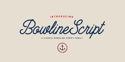 Bowline Script Font Poster 1